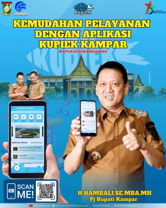 
					Pemkab Launching Aplikasi Kupiek, Wujudkan Layanan Publik Secara Digital Di Kabupaten Kampar