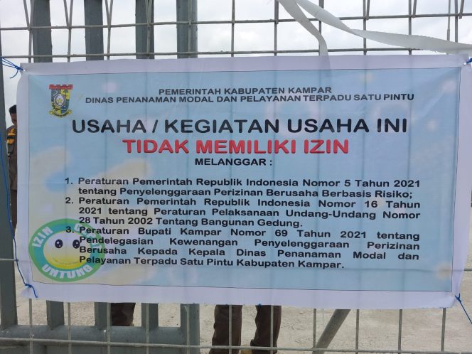 
					DPMPTSP Kampar Siap Tertibkan Pelaku Usaha yang Tidak Berizin