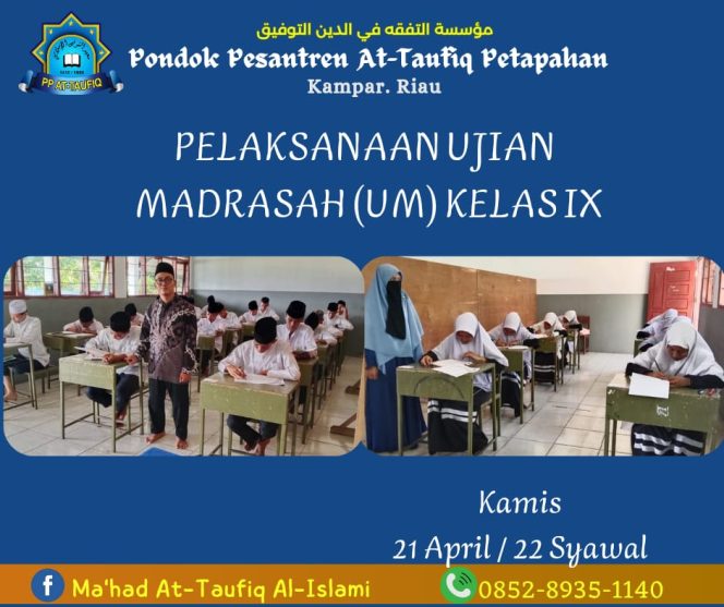 
					Kepala MTs PP At-Taufiq Lakukan Pemantauan Pelaksanaan UM