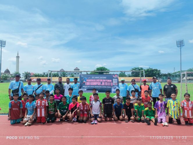
					25 Pemain Sepak Bola Terpilih Seleksi Tahap I EBR KAMPAR JR FA U-13