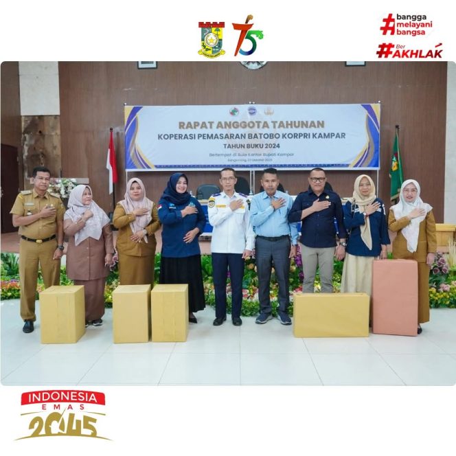 
					Bupati Kampar Hadiri Rapat Anggota Tahunan (RAT) Koperasi Pemasaran Batobo Korpri Kampar TB 2024