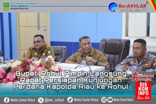 
					Bupati Anton Pimpin Langsung Rapat Persiapan Kunker Perdana Kapolda Riau ke Rohul