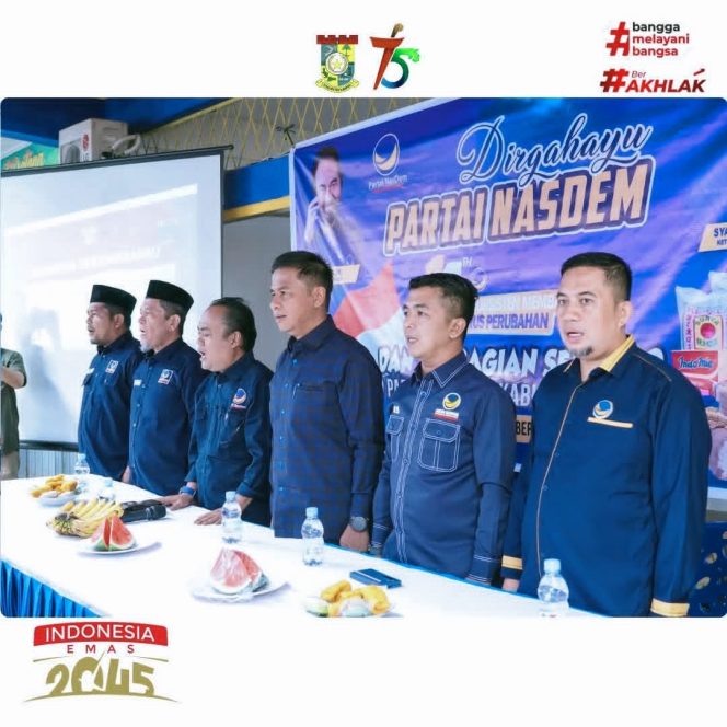 
					Bupati Kampar Ahmad Yuzar Hadiri Peringatan HUT ke-14 Partai NasDem di Bangkinang Kota