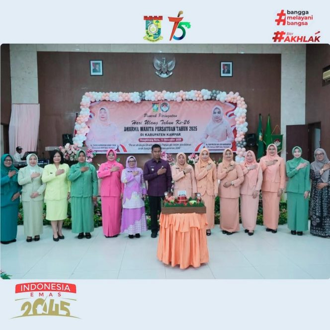 
					Bupati Kampar Ahmad Yuzar Hadiri HUT ke-26 Dharma Wanita Persatuan Tahun 2025