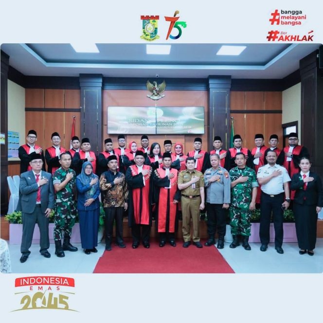 
					Bupati Kampar diwakili PJ Sekda Menghadiri Laporan Tahunan Pengadilan Negeri Bangkinang Kelas IB