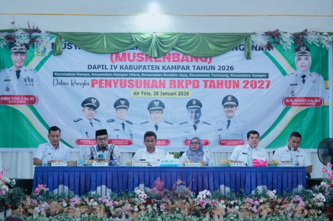 
					Bupati Kampar Ahmad Yuzar Buka Musrenbang 5 Kecamatan Dapil IV di Kecamatan Kampar