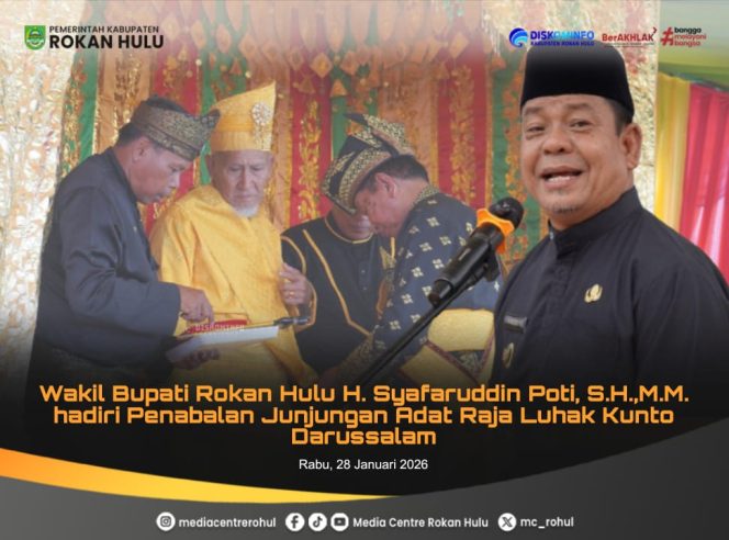 
					Tuanku Tengku Muhammad Roem Resmi Dinobatkan sebagai Junjungan Adat Raja Luhak Kunto Darussalam