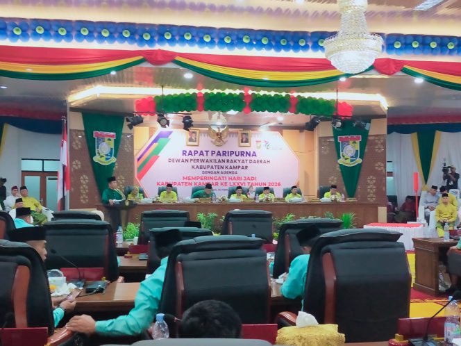 
					Buka Rapat Paripurna Hari Jadi Kampar Ke 76 , Ketua DPRD : Mari Kita Bersama Membangun Kampar dengan Hati
