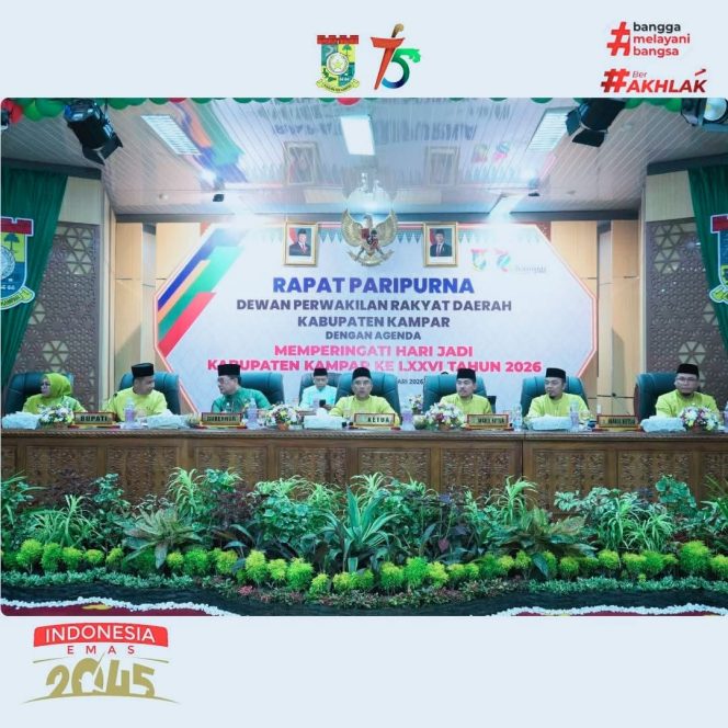 
					Bupati Kampar Bersama Wabup Hadiri Sidang Paripurna Istimewa DPRD dalam Rangka HUT Kampar ke-76