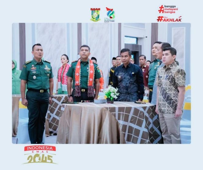 
					Bupati Kampar Ahmad Yuzar Beserta Jajaran Sambut Kunker Danrem 031/WB di Balai Bupati