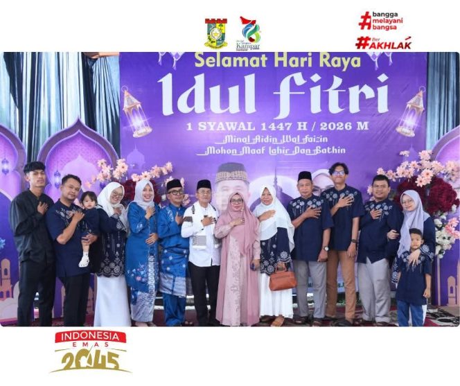 
					Wabup Kampar Misharti Silaturahmi Bersama Masyarakat Pada Suasana Lebaran Idul Fitri 1447 H
