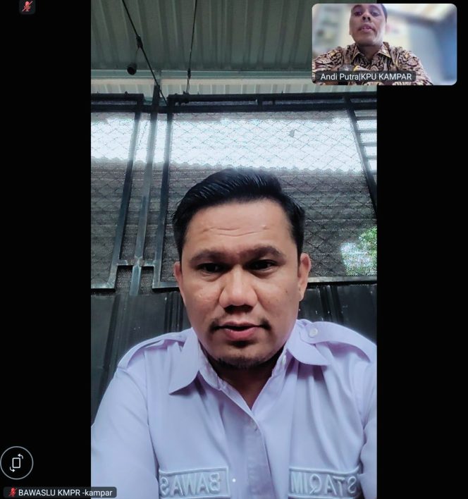 
					Bawaslu Kampar Berikan Masukan Saat Zoom Meeting Rapat PPDP Secara Berkelanjutan Melalui SIPOL Semester I Tahun 2026