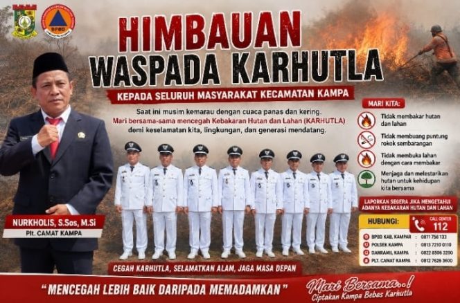
					Cuaca Panas dan Kering, Kecamatan Kampa Imbau Warga Waspada Karhutla