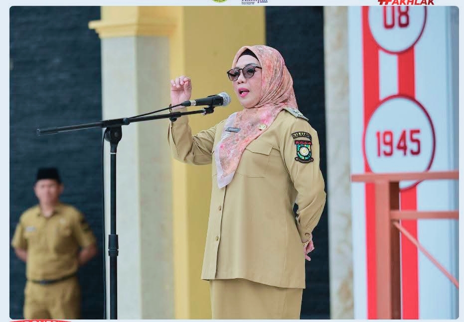 Apel Gabungan, Wabup Kampar Tekankan Disiplin ASN dan Tiga Prioritas Pembangunan Kampar.