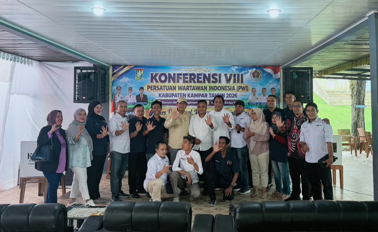 Konferkab PWI Kampar Sukses Digelar Syawal Terpilih Lagi Sebagai Ketua PWI Kampar Periode 2026-2029